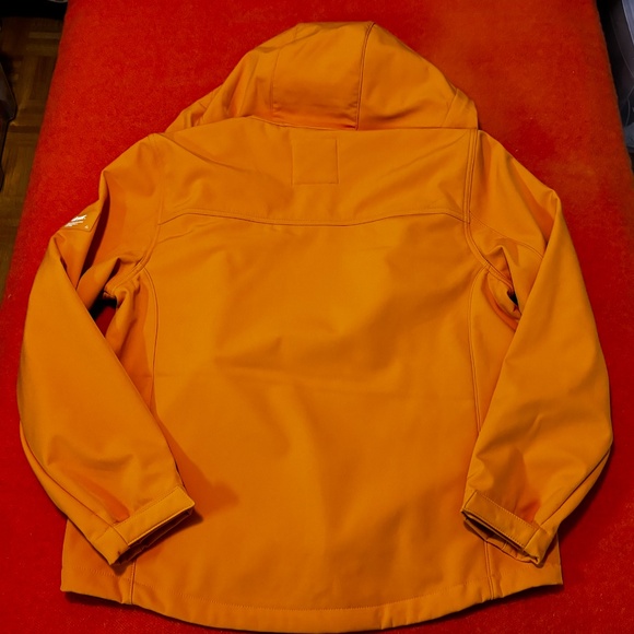 Zara bright yellow tangerine hooded technical jacket parka NWOT - Picture 13 of 15